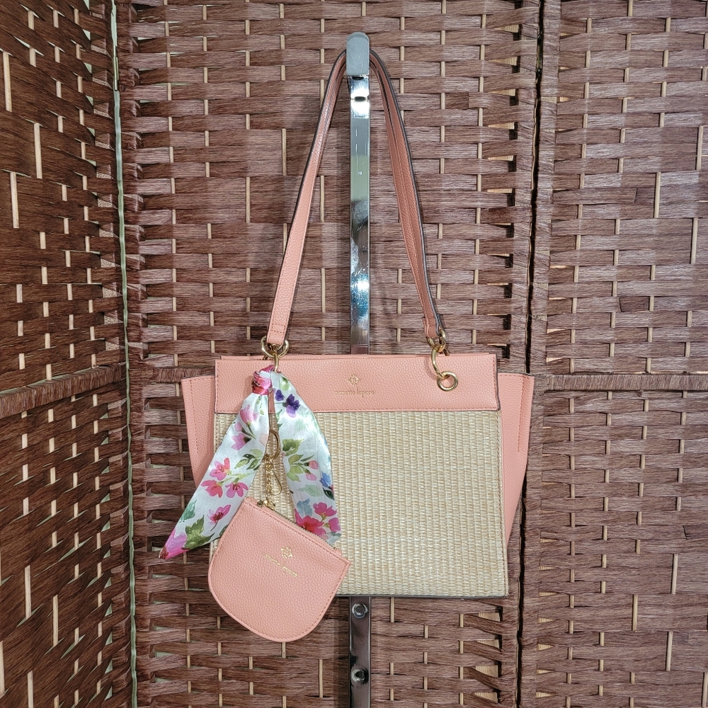 Nanette Lepore Petro Straw Tote Handbag